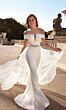 Alyce Paris 7020 Off The Shoulder Wedding Dress with Overskirt