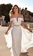 Alyce Paris 7020 Off The Shoulder Wedding Dress with Overskirt