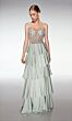Aerie Couture 403 Ruffle Tiered Skirt Lace-Up Dress
