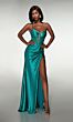 Aerie Couture 414 Sweep Train Plunging Neckline Dress