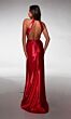 Aerie Couture 415 High Slit Plunging Halter Neck Dress