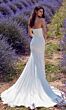 Alyce Paris 7057 Button Back Strapless Sweetheart Wedding Gown