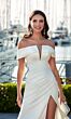 Alyce Paris 7058 High Slit Off The Shoulder Wedding Gown