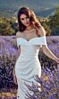Alyce Paris 7059 Off The Shoulder Pleated Wedding Dress