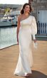 Alyce Paris 7065 One Sleeve Simple Bridal Gown