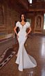 Alyce Paris 7066 Floral Sleeves Open Back Bridal Gown
