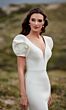 Alyce Paris 7066 Floral Sleeves Open Back Bridal Gown