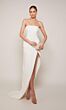 Alyce Paris 70042 Asymmetric Hem Strapless Bridal Gown