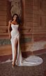 Alyce Paris 7102 Strapless Drape Skirt Wedding Dress