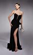 Alyce Paris 7113 Plunging Neck High Slit Wedding Gown