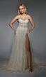 Alyce Paris 7133 Corset Bodice High Slit Bridal Dress