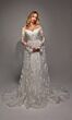 Alyce Paris 7150 Flounce Sleeves Illusion Corset Wedding Gown
