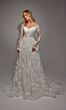 Alyce Paris 7150 Flounce Sleeves Illusion Corset Wedding Gown