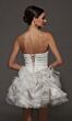 Alyce Paris 70086 A-Line Ruffle Organza Skirt Short Bridal Dress