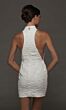 Alyce Paris 70094 Halter Neck Sheer Side Jacquard Short Bridal Dress