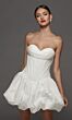 Alyce Paris 70096 A-Line Drop Waist Bubble Skirt Short Bridal Dress