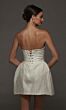 Alyce Paris 70097 Back Bow Strapless A-Line White Short Bridal Dress