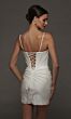 Alyce Paris 70098 Basque Waist Fitted Draped Skirt Short Wedding Dress