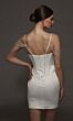Alyce Paris 70102 Cold-Shoulder Satin Corset Short Wedding Dress