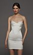 Alyce Paris 70107 Strapless Corset Bodice Fitted Short Wedding Dress