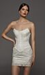 Alyce Paris 70116 Strapless Lace Corset Bodice Short Bridal Dress