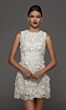 Alyce Paris 70117 Sleeveless Lace Jewel Neck Short Wedding Dress