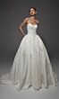 Alyce Paris 7174 Scoop Neck Jacquard Removable Sleeve Wedding Dress