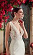 Alyce Paris 7016 Plunging Lace Bodice Wedding Dress