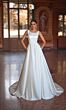 Alyce Paris 7053 Button Back Bateau Neck Bridal Dress