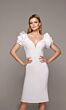 Alyce Paris 70024 Floral Sleeve Short Wedding Dress