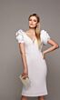 Alyce Paris 70024 Floral Sleeve Short Wedding Dress