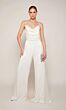 Alyce Paris 70050 Draped Bodice Strapless Wedding Jumpsuit