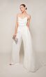 Alyce Paris 70050 Draped Bodice Strapless Wedding Jumpsuit