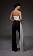 Alyce Paris 70050 Draped Bodice Strapless Wedding Jumpsuit