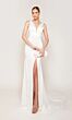 Alyce Paris 7091 Front Slit Plunging Neck Wedding Gown