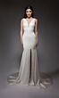 Alyce Paris 7091 Front Slit Plunging Neck Wedding Gown