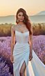 Alyce Paris 7093 High Slit Corset Bodice Wedding Gown