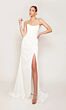 Alyce Paris 7093 High Slit Corset Bodice Wedding Gown