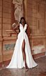Alyce Paris 7096 Side Pockets Plunging Neck Bridal Gown