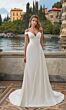 Alyce Paris 7098 Side Train Off The Shoulder Bridal Dress