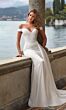 Alyce Paris 7098 Side Train Off The Shoulder Bridal Dress