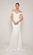 Alyce Paris 7098 Side Train Off The Shoulder Bridal Dress