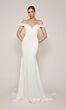 Alyce Paris 7098 Side Train Off The Shoulder Bridal Dress