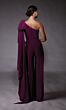 Alyce Paris 70065 Shoulder Bow Wide-Leg Wedding Jumpsuit