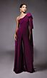 Alyce Paris 70065 Shoulder Bow Wide-Leg Wedding Jumpsuit