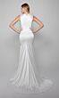 Alyce Paris 7067 Cowl Neck Fit And Flare Bridal Dress