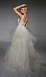 Alyce Paris 7126 Plunging Neck Flounce Skirt Bridal Gown