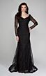 Alyce Paris 7030 Long Sleeve Open Back Bridal Dress