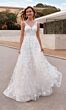 Alyce Paris 7037 Floral Lace V-Neck Bridal Gown