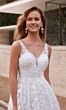 Alyce Paris 7037 Floral Lace V-Neck Bridal Gown